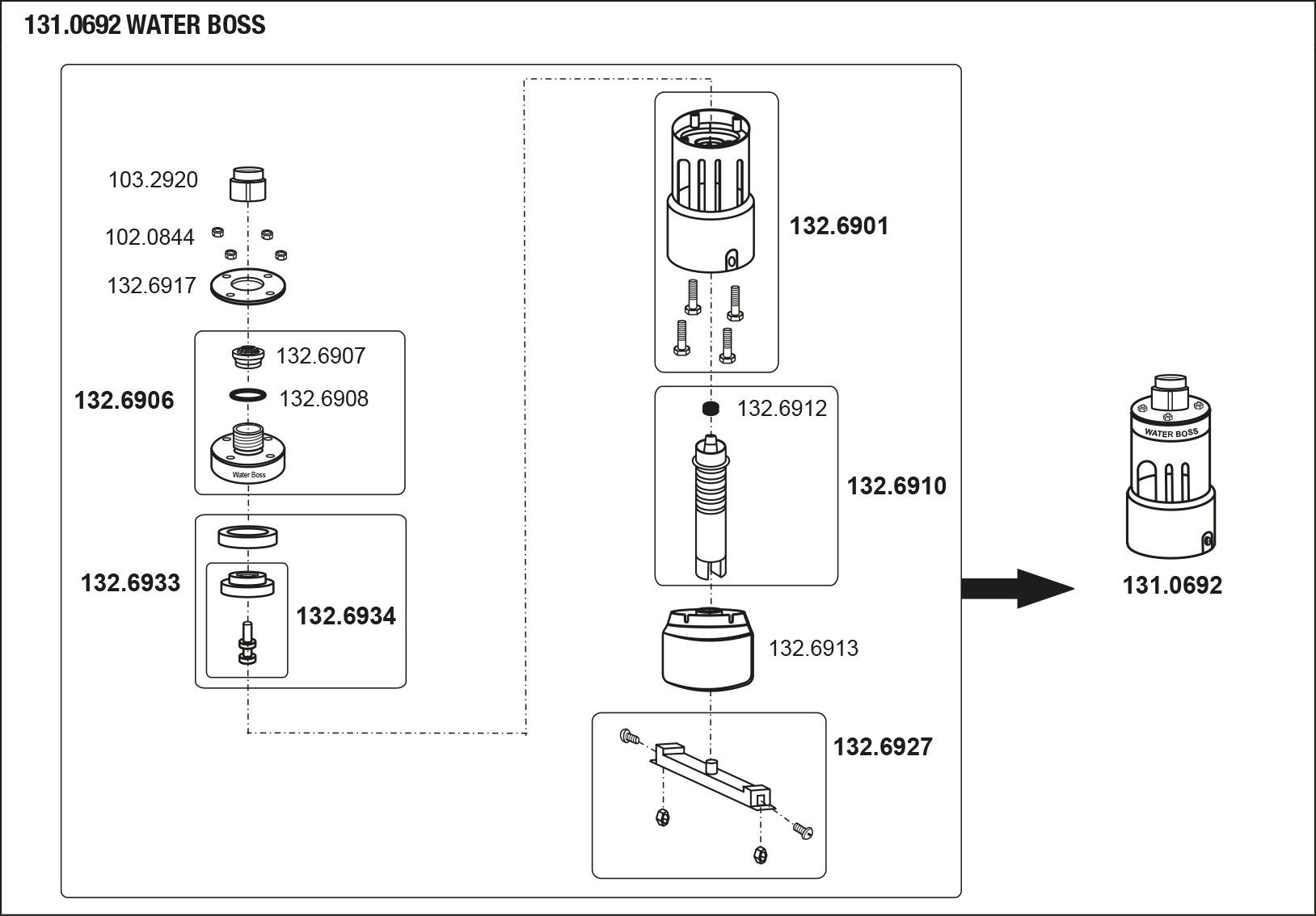 TUERCA 3/4" CONEXION WATER-BOSS ( INOX )
